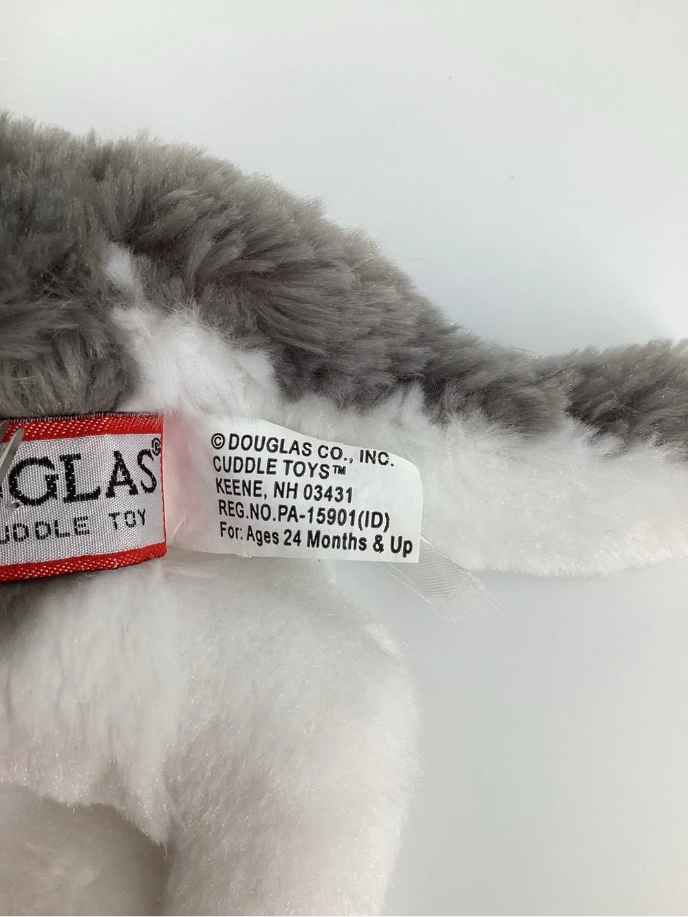 Douglas Husky Dog Plush #4327 Blue Eyes Puppy Laying Down Cuddle Toy Stuffed